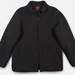 Gallery Quilted Zip Coat Women’s Small Black Lightweight Jacket